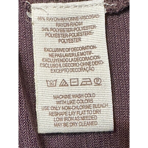 Free People Size SP The Gatsby Purple Embroidered Tunic Top Boho Minimalist - Picture 13 of 13